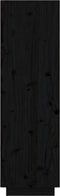vidaXL - Hoge - kast - 74x35x117 - cm - massief - grenenhout - zwart