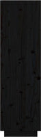 vidaXL - Hoge - kast - 74x35x117 - cm - massief - grenenhout - zwart