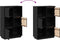 vidaXL - Hoge - kast - 74x35x117 - cm - massief - grenenhout - zwart