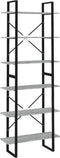 vidaXL - Hoge - kast - 80x30x210 - cm - bewerkt - hout - grijs - sonoma - eikenkleurig