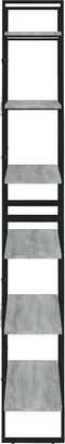 vidaXL - Hoge - kast - 80x30x210 - cm - bewerkt - hout - grijs - sonoma - eikenkleurig