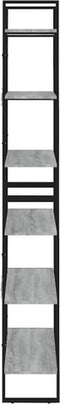vidaXL - Hoge - kast - 80x30x210 - cm - bewerkt - hout - grijs - sonoma - eikenkleurig