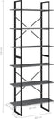 vidaXL - Hoge - kast - 80x30x210 - cm - massief - grenenhout - grijs