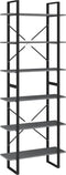 vidaXL - Hoge - kast - 80x30x210 - cm - massief - grenenhout - grijs