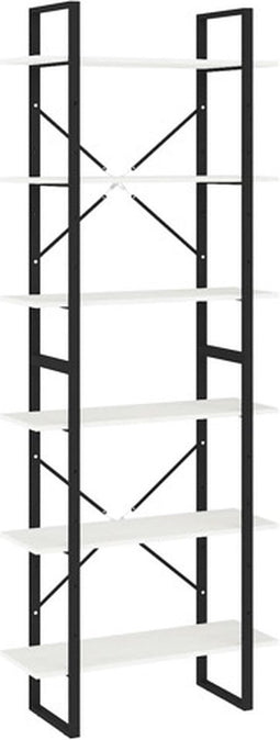 vidaXL - Hoge - kast - 80x30x210 - cm - massief - grenenhout - wit