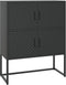 vidaXL - Hoge - kast - 80x35x100 - cm - staal - zwart
