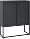 vidaXL - Hoge - kast - 80x35x100 - cm - staal - zwart