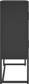 vidaXL - Hoge - kast - 80x35x100 - cm - staal - zwart