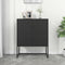 vidaXL - Hoge - kast - 80x35x100 - cm - staal - zwart