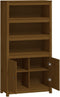 vidaXL - Hoge - kast - 80x35x154 - cm - massief - grenenhout - honingbruin