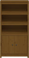 vidaXL - Hoge - kast - 80x35x154 - cm - massief - grenenhout - honingbruin