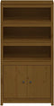 vidaXL - Hoge - kast - 80x35x154 - cm - massief - grenenhout - honingbruin