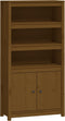 vidaXL - Hoge - kast - 80x35x154 - cm - massief - grenenhout - honingbruin