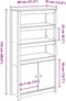 vidaXL - Hoge - kast - 80x35x154 - cm - massief - grenenhout - honingbruin