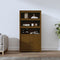 vidaXL - Hoge - kast - 80x35x154 - cm - massief - grenenhout - honingbruin