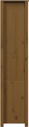 vidaXL - Hoge - kast - 80x35x154 - cm - massief - grenenhout - honingbruin