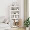 vidaXL - Hoge - kast - 80x35x154 - cm - massief - grenenhout - wit