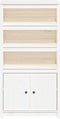 vidaXL - Hoge - kast - 80x35x154 - cm - massief - grenenhout - wit