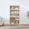 vidaXL - Hoge - kast - 80x35x154 - cm - massief - grenenhout - wit