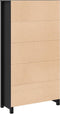 vidaXL - Hoge - kast - 80x35x154 - cm - massief - grenenhout - zwart