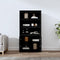 vidaXL - Hoge - kast - 80x35x154 - cm - massief - grenenhout - zwart
