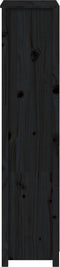 vidaXL - Hoge - kast - 80x35x154 - cm - massief - grenenhout - zwart