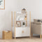 vidaXL - Hoge - kast - 80x40x121 - cm - bewerkt - hout - wit