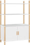 vidaXL - Hoge - kast - 80x40x121 - cm - bewerkt - hout - wit