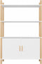vidaXL - Hoge - kast - 80x40x121 - cm - bewerkt - hout - wit
