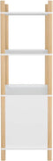 vidaXL - Hoge - kast - 80x40x121 - cm - bewerkt - hout - wit