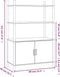 vidaXL - Hoge - kast - 80x40x121 - cm - bewerkt - hout - wit