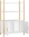 vidaXL - Hoge - kast - 80x40x121 - cm - bewerkt - hout - wit