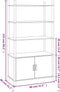 vidaXL - Hoge - kast - 80x40x153 - cm - bewerkt - hout - zwart