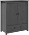 vidaXL - Hoge - kast - 83x41,5x100 - cm - massief - grenenhout - grijs