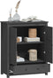 vidaXL - Hoge - kast - 83x41,5x100 - cm - massief - grenenhout - grijs