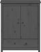 vidaXL - Hoge - kast - 83x41,5x100 - cm - massief - grenenhout - grijs