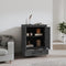 vidaXL - Hoge - kast - 83x41,5x100 - cm - massief - grenenhout - grijs