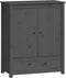 vidaXL - Hoge - kast - 83x41,5x100 - cm - massief - grenenhout - grijs
