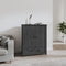 vidaXL - Hoge - kast - 83x41,5x100 - cm - massief - grenenhout - grijs