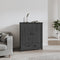 vidaXL - Hoge - kast - 83x41,5x100 - cm - massief - grenenhout - grijs