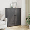 vidaXL - Hoge - kast - 83x41,5x100 - cm - massief - grenenhout - grijs