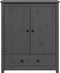 vidaXL - Hoge - kast - 83x41,5x100 - cm - massief - grenenhout - grijs