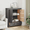 vidaXL - Hoge - kast - 83x41,5x100 - cm - massief - grenenhout - grijs