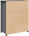 vidaXL - Hoge - kast - 83x41,5x100 - cm - massief - grenenhout - grijs