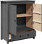 vidaXL - Hoge - kast - 83x41,5x100 - cm - massief - grenenhout - grijs