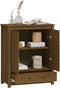 vidaXL - Hoge - kast - 83x41,5x100 - cm - massief - grenenhout - honingbruin