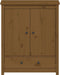 vidaXL - Hoge - kast - 83x41,5x100 - cm - massief - grenenhout - honingbruin