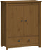 vidaXL - Hoge - kast - 83x41,5x100 - cm - massief - grenenhout - honingbruin