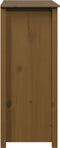 vidaXL - Hoge - kast - 83x41,5x100 - cm - massief - grenenhout - honingbruin