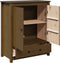 vidaXL - Hoge - kast - 83x41,5x100 - cm - massief - grenenhout - honingbruin
